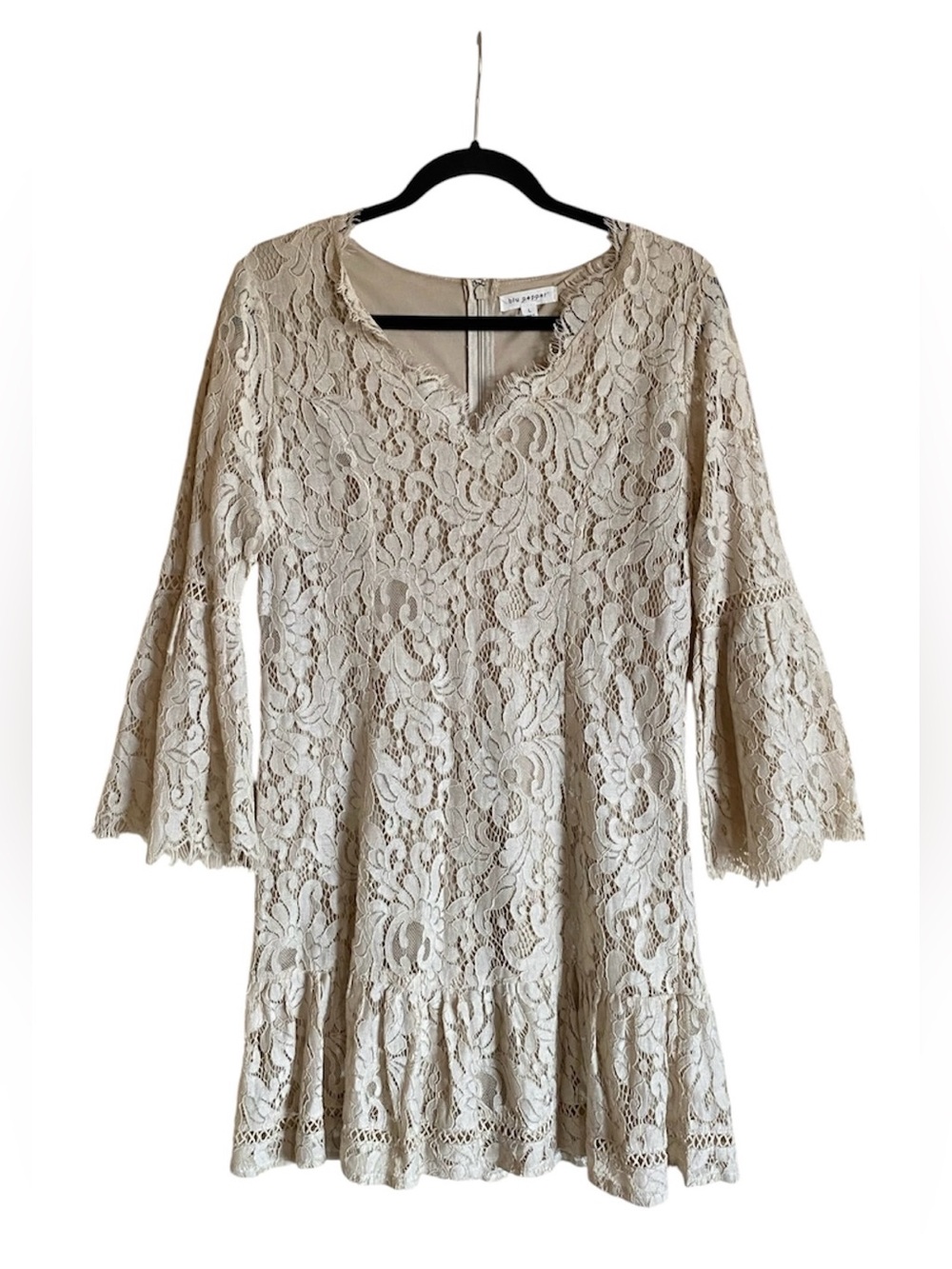 Women’s BLU PEPPER Lace Boho Dress L